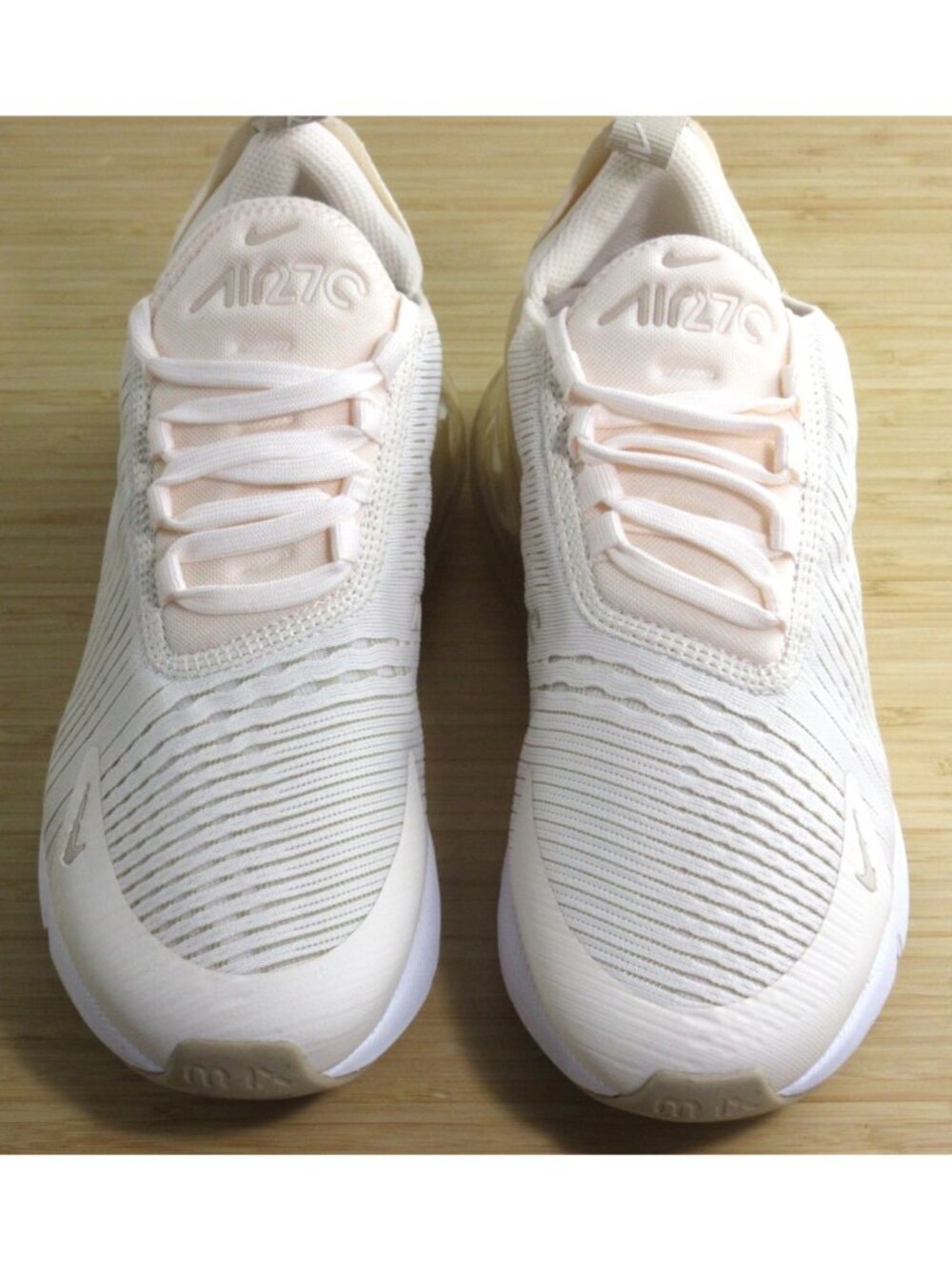 Women's Nike Air Max 270 Running Shoes Chalk Sanddrift Linen White Size 9.5 NIB - Picture 4 of 7